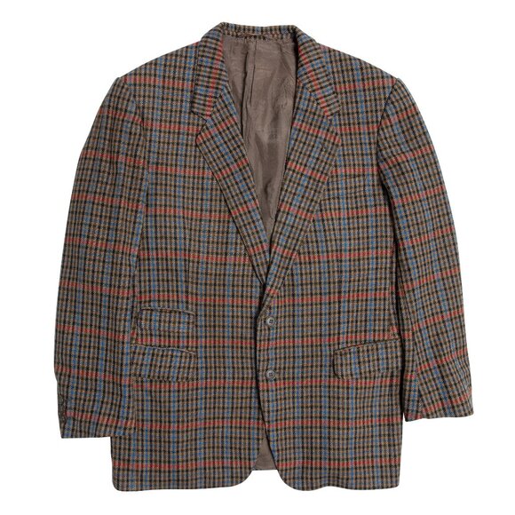 Jūng Herrenausstatter (Germany) Prince of Wales Virgin Wool Tweed Blazer : S - Picture 1 of 7